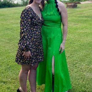 Green formal/semi formal halter dress